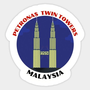 Malaysia's Petronas Twin Towers Sticker